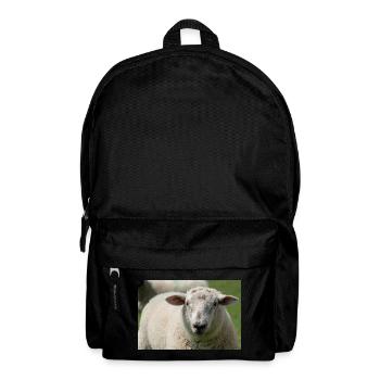 Nahaufnahme eines Schafes - Rucksack - Schwarz - Vorne