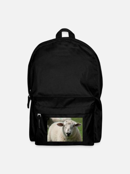 Nahaufnahme eines Schafes - Rucksack - Schwarz
