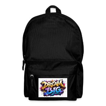Dream Big Graffiti Druckkunst - Rucksack - Schwarz - Vorne