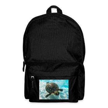Schwimmende Schildkröte - Rucksack - Schwarz - Vorne