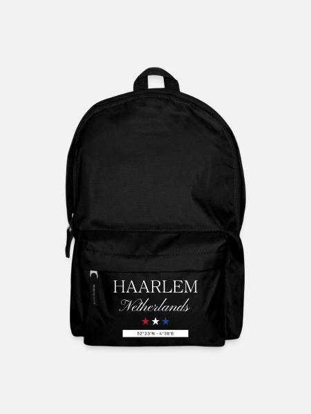 Haarlem Niederlande Souvenir Reise minimalistisch - Rucksack - Schwarz