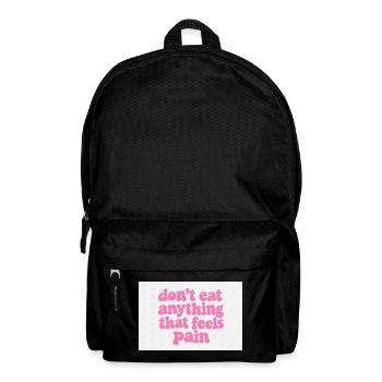Werde vegan und rette die Tiere - Rucksack - Schwarz - Vorne