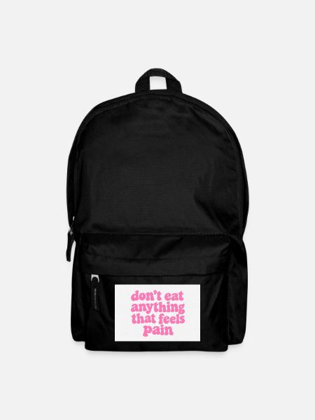 Werde vegan und rette die Tiere - Rucksack - Schwarz