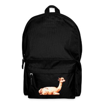 Pastell-alpaka design, Wasserfarben-Illustration - Rucksack - Schwarz - Vorne