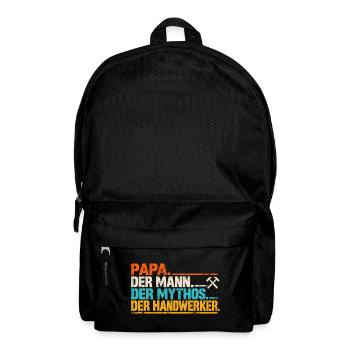 Papa der Mann der Mythos der Handwerker - Rucksack - Schwarz - Vorne