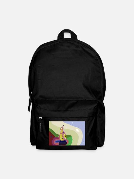 Abstrakte Birne in Pastellen - Rucksack - Schwarz