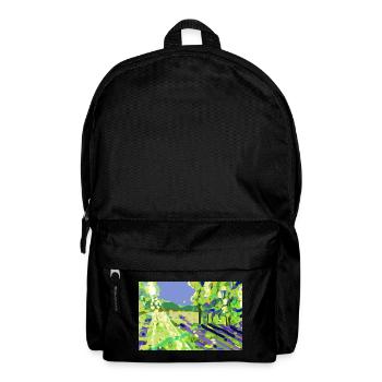 Impressionistische Sonnenlandschaft - Rucksack - Schwarz - Vorne