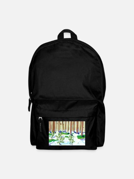Winterwaldimpressionismus - Rucksack - Schwarz