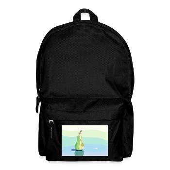 Stift auf pastellfarbener Oberfläche - Rucksack - Schwarz - Vorne