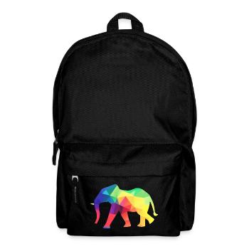 Éléphant coloré - Sac à dos - noir - Devant