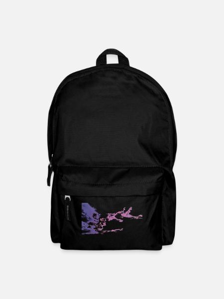 Rosa und lila Wolken - Rucksack - Schwarz