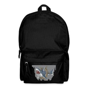 Deep Sea Shark Navigation Illustration - Backpack - black - Front