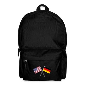 USA Germany crossed flags friendship - Backpack - black - Front