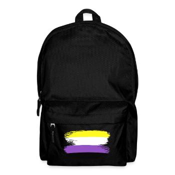 Drapeau Fierté Nonbinary LGBTQ Drapeau Pride LGBT - Sac à dos - noir - Devant