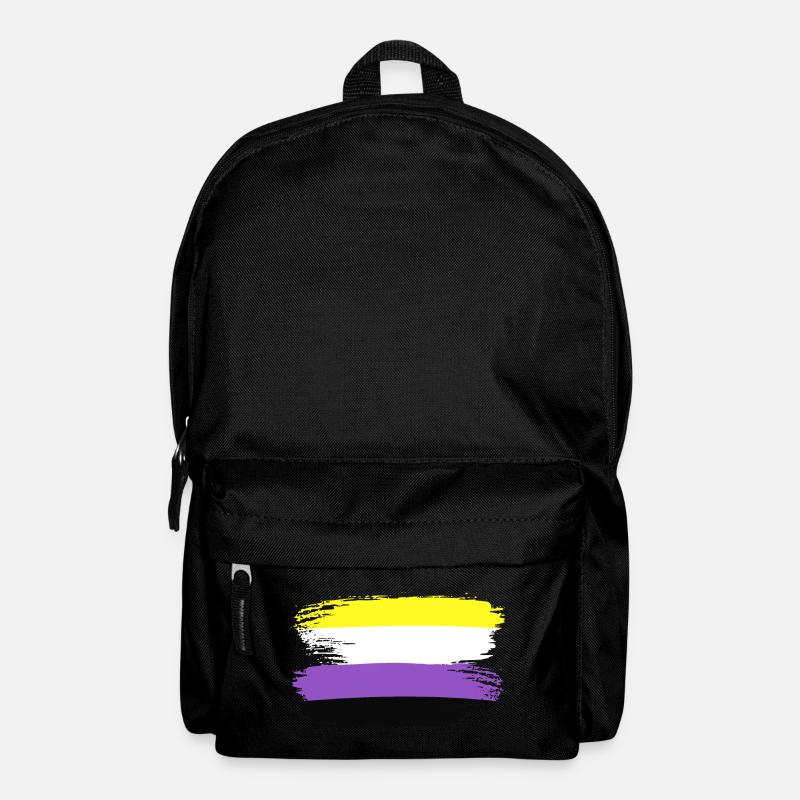 Flagge Stolz Nonbinary LGBTQ Fahne Pride LGBT - Rucksack - Schwarz