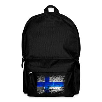 Finnland mit Nordlicht im Vintage-Style - Rucksack - Schwarz - Vorne