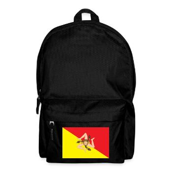 sticker flag of Sicily sticker flag Sicily flag - Backpack - black - Front