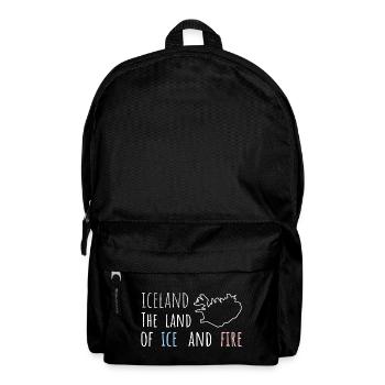 Islandkarte - Iceland - Spruch - Rucksack - Schwarz - Vorne