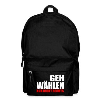 Geh wählen - Rucksack - Schwarz - Vorne