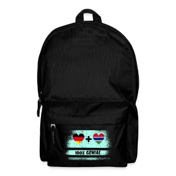 Germany and Gambia 100% Ingenious / Gift - Backpack - black - Front