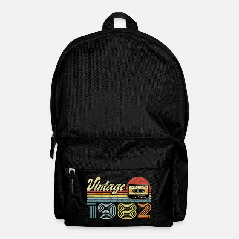 Vintage 1982 Cassette Mixtape - 39e anniversaire - Sac à dos - noir
