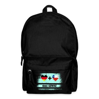 Deutschland und Chile 100% Genial / Geschenk - Rucksack - Schwarz - Vorne