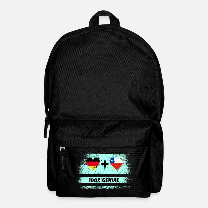 Deutschland und Chile 100% Genial / Geschenk - Rucksack - Schwarz