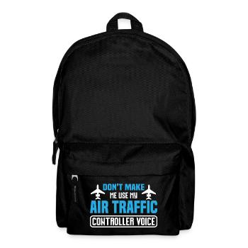 Humorvolles Flugzeug-Design für Flugbegeisterte - Rucksack - Schwarz - Vorne