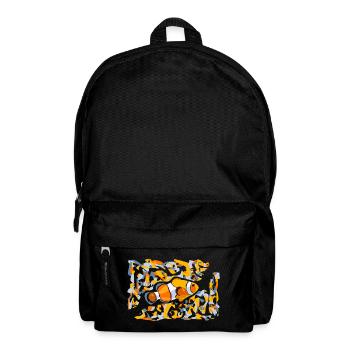 Clown fish nemo bottom océean orange yellow - Backpack - black - Front