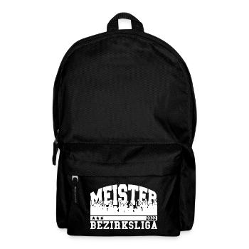 Meister 2022 Bezirksliga Aufstieg Fußball - Rucksack - Schwarz - Vorne