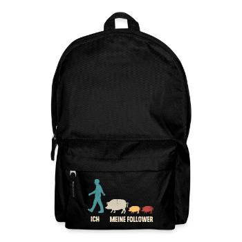 Schwein Landwirt Ich Und Meine Follower - Rucksack - Schwarz - Vorne