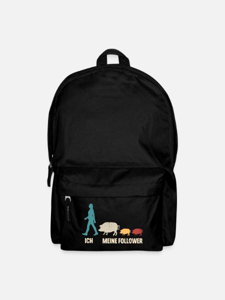 Schwein Landwirtin Ich Und Meine Follower - Rucksack - Schwarz