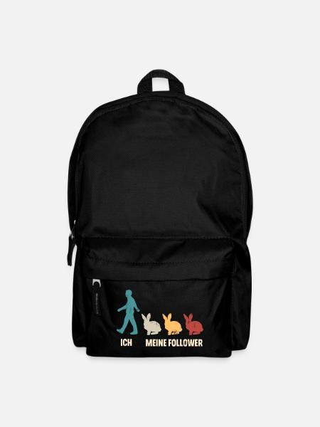 Ich Meine Follower Hase Kaninchen - Rucksack - Schwarz