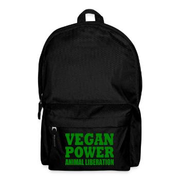 Vegan power animal liberation - Backpack - black - Front