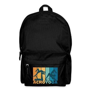 Yoga Acroyoga Partneryoga Vintage Design - Rucksack - Schwarz - Vorne
