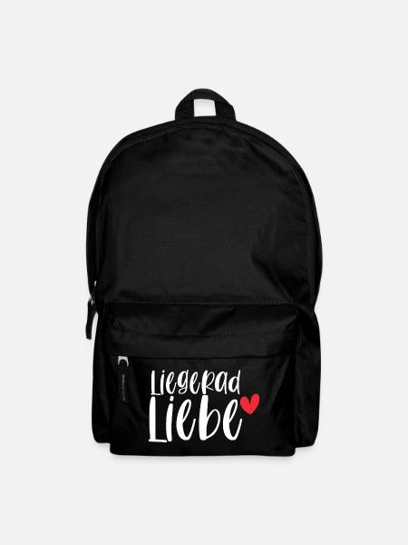 Fahrrad Liegerad Liebe Radsport Sport Geschenk - Rucksack - Schwarz