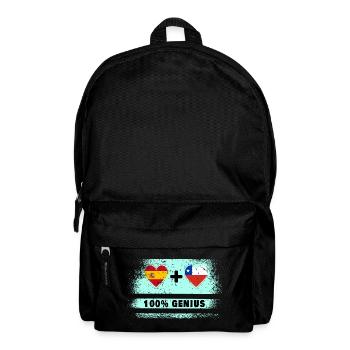 L’Espagne et le Chili drapeaux 100 % géniaux - Sac à dos - noir - Devant
