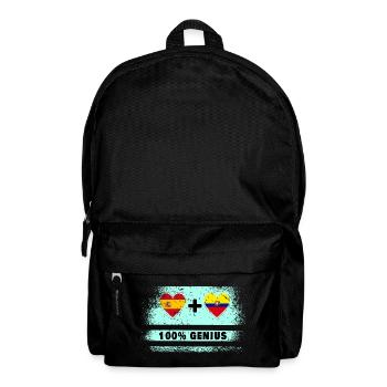 Spain and Ecuador flag 100% genius - Backpack - black - Front