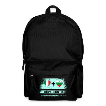 Italie et Bulgarie 100% drapeau de génie - Sac à dos - noir - Devant