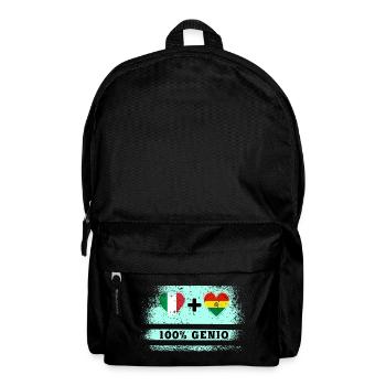 Italy and Bolivia 100% genius flag - Backpack - black - Front