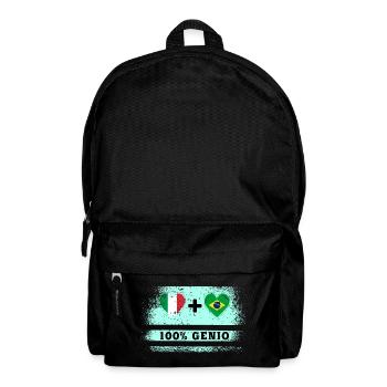 Italie et Brésil 100% drapeau de génie - Sac à dos - noir - Devant