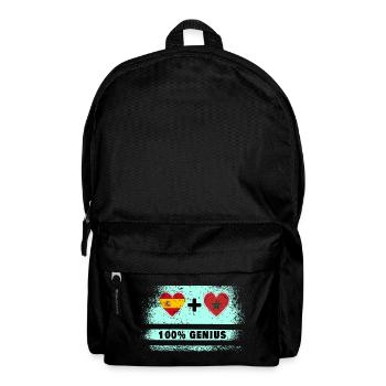 Spain and Morocco flag 100% genius - Backpack - black - Front