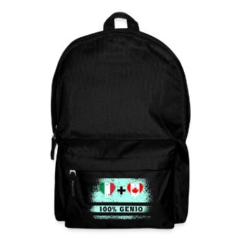 Italien und Kanada 100% geniale Flagge - Rucksack - Schwarz - Vorne