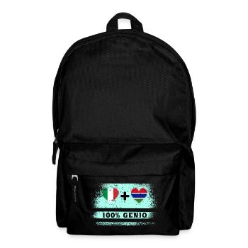 Italy and Gambia 100% genius flag - Backpack - black - Front
