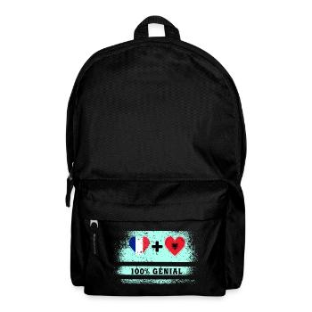 Drapeau France et Albanie 100% génial - Sac à dos - noir - Devant