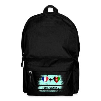 Flagge Frankreich und Afghanistan 100% genial - Rucksack - Schwarz - Vorne