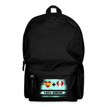 Spanien und Peru Flagge 100% genial - Rucksack - Schwarz - Vorne