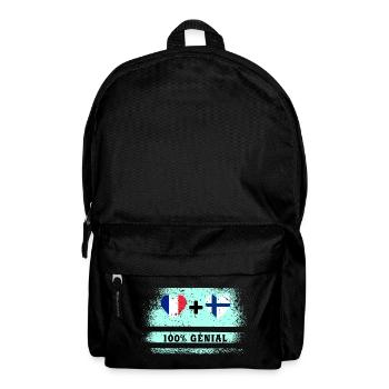 Flag France and Europe 100% awesome - Backpack - black - Front