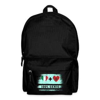Italy and Morocco 100% genius flag - Backpack - black - Front