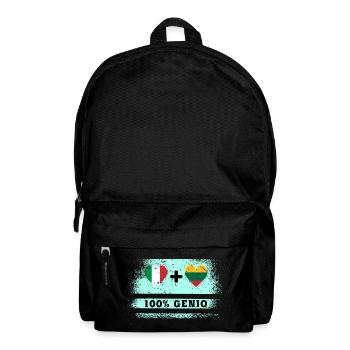 Italy and Lithuania 100% genius flag - Backpack - black - Front